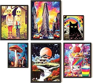 EXCOOL CLUB Weirdcore Room Decor - 12x16 | 30x40 cm Trippy Wall Art, Dreamcore Weird Core Art Prints, Retro Indie Posters ...