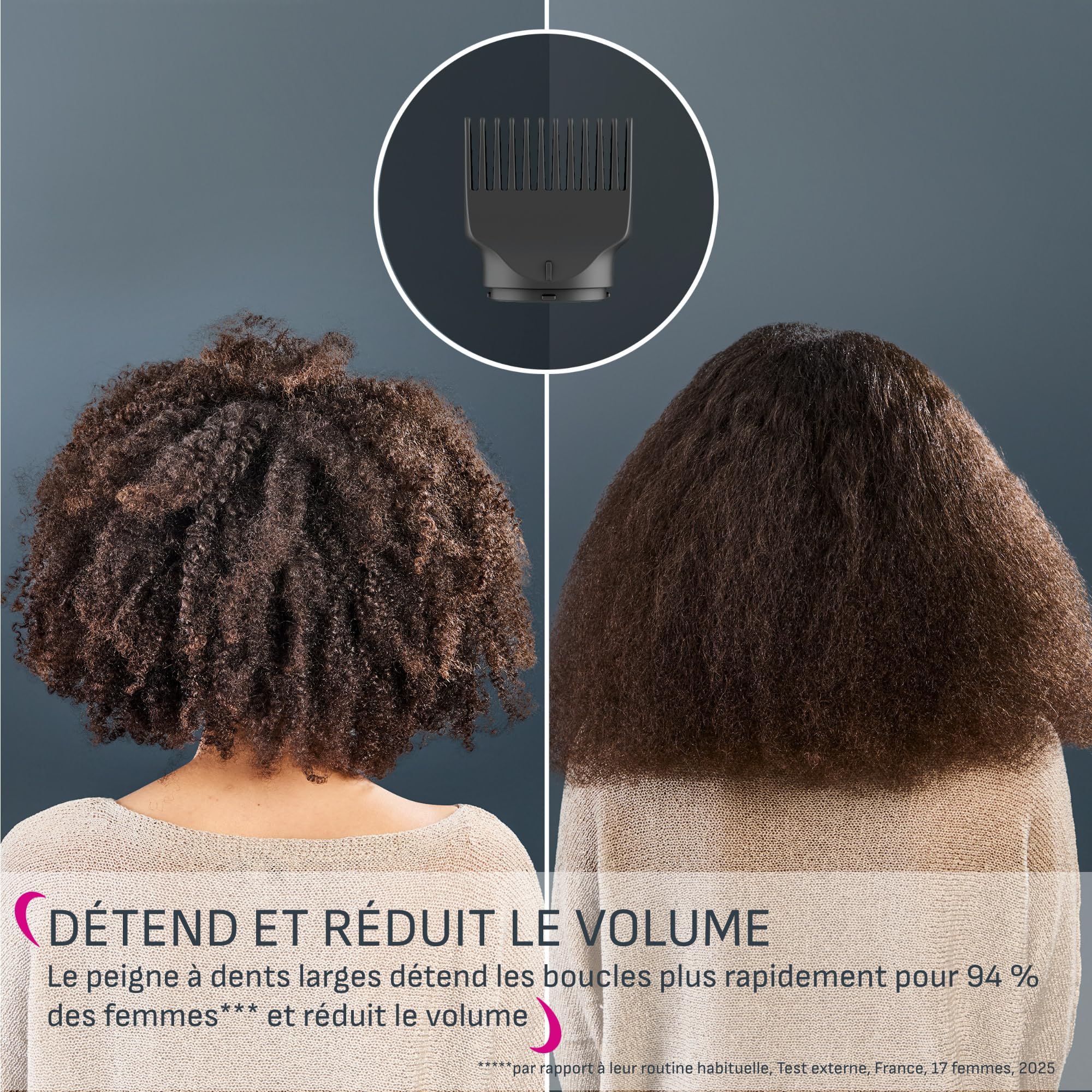 Calor Curl Harmony, Sèche-cheveux diffuseur 3-en-1, Pour cheveux bouclés, Sèche, Redéfinit, Sublime, CV7D30C0
