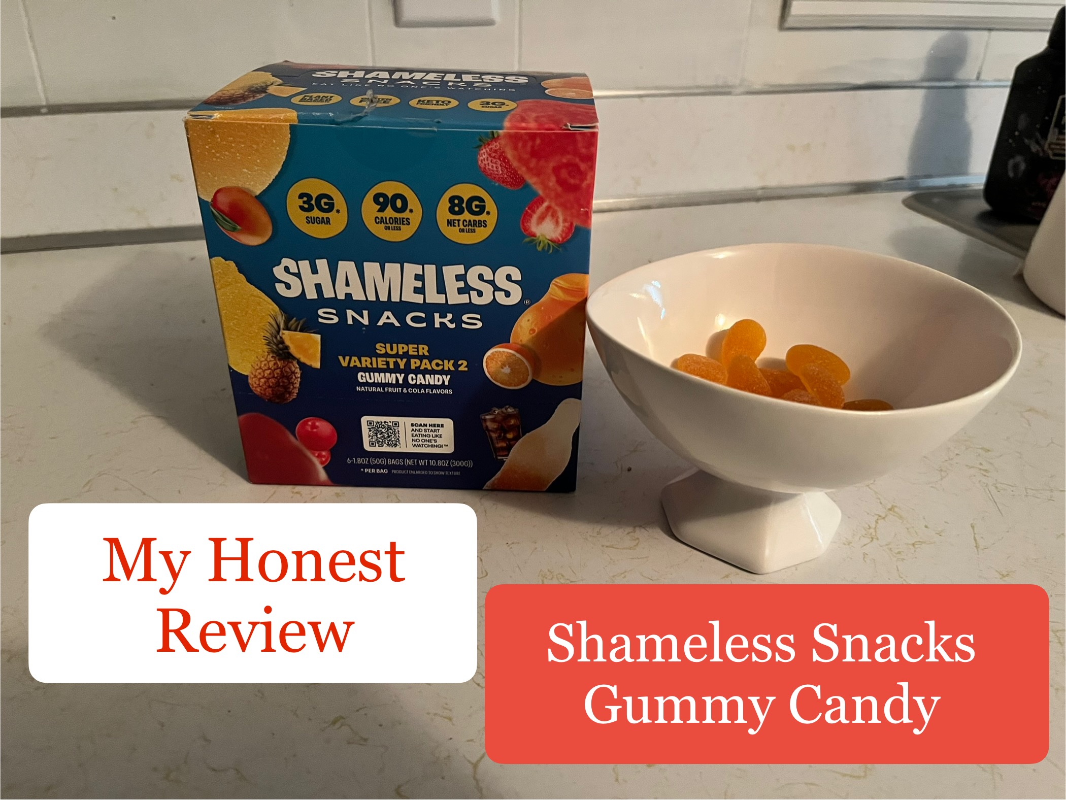 Watch My Honest Review of Shameless Snacks Gummy Candy on Amazon Live
