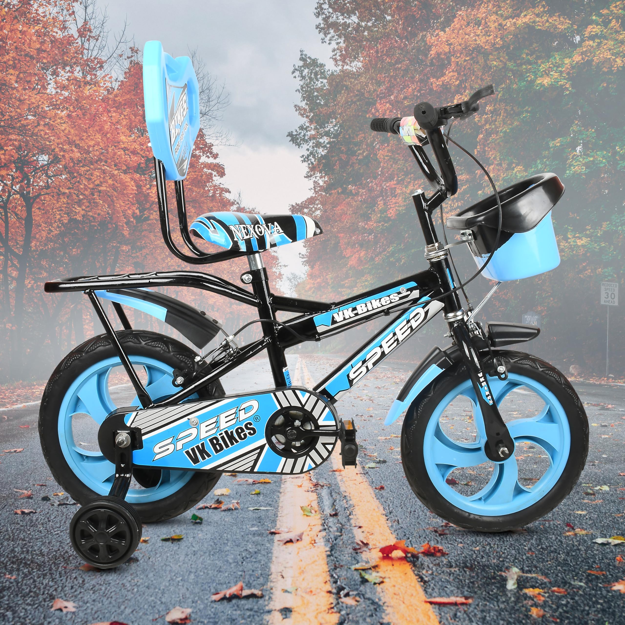 Kaashnic Kids Cycle 14 inch with Training Wheels (90% Assembled) for Boys and Girls (Sky Blue) (B0DBWGRF2J) Amazon Price History, Amazon Price Tracker