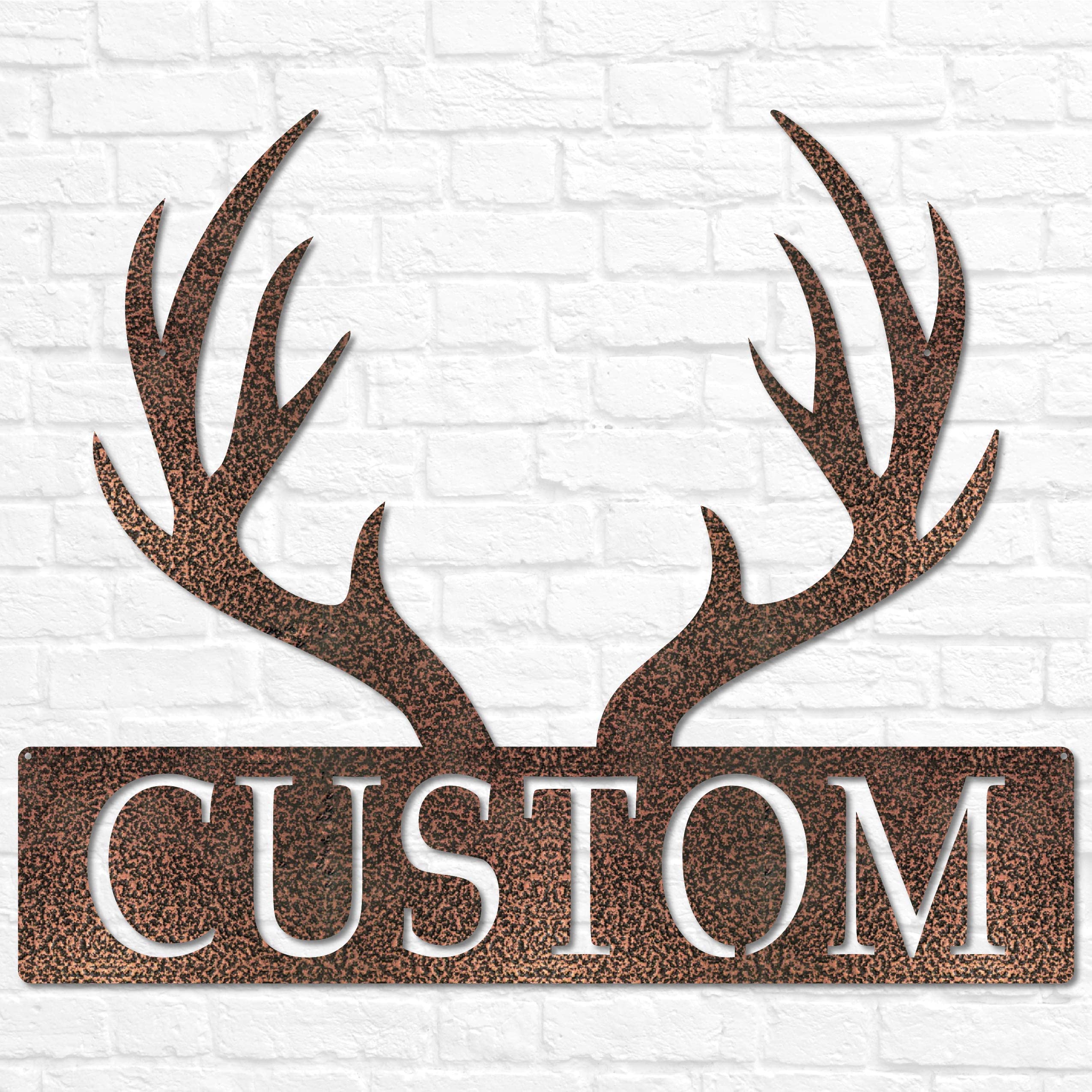 Amazon.com: Custom Metal Deer Antler Monogram | Deer Antler