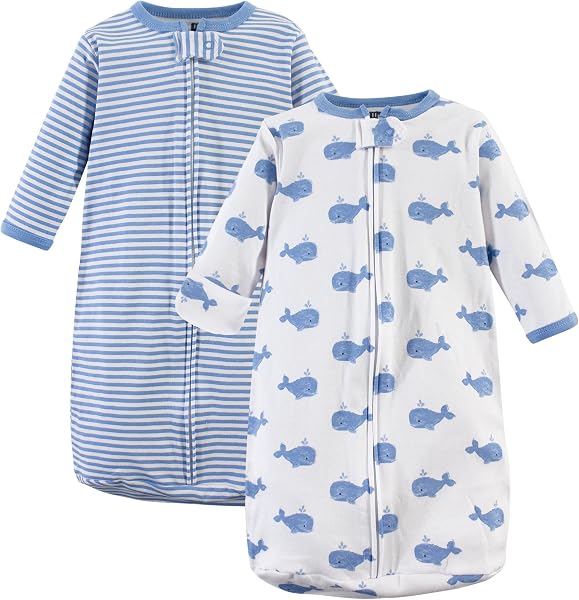 Hudson Baby Unisex Cotton Long-Sleeve Wearable Sleeping Bag