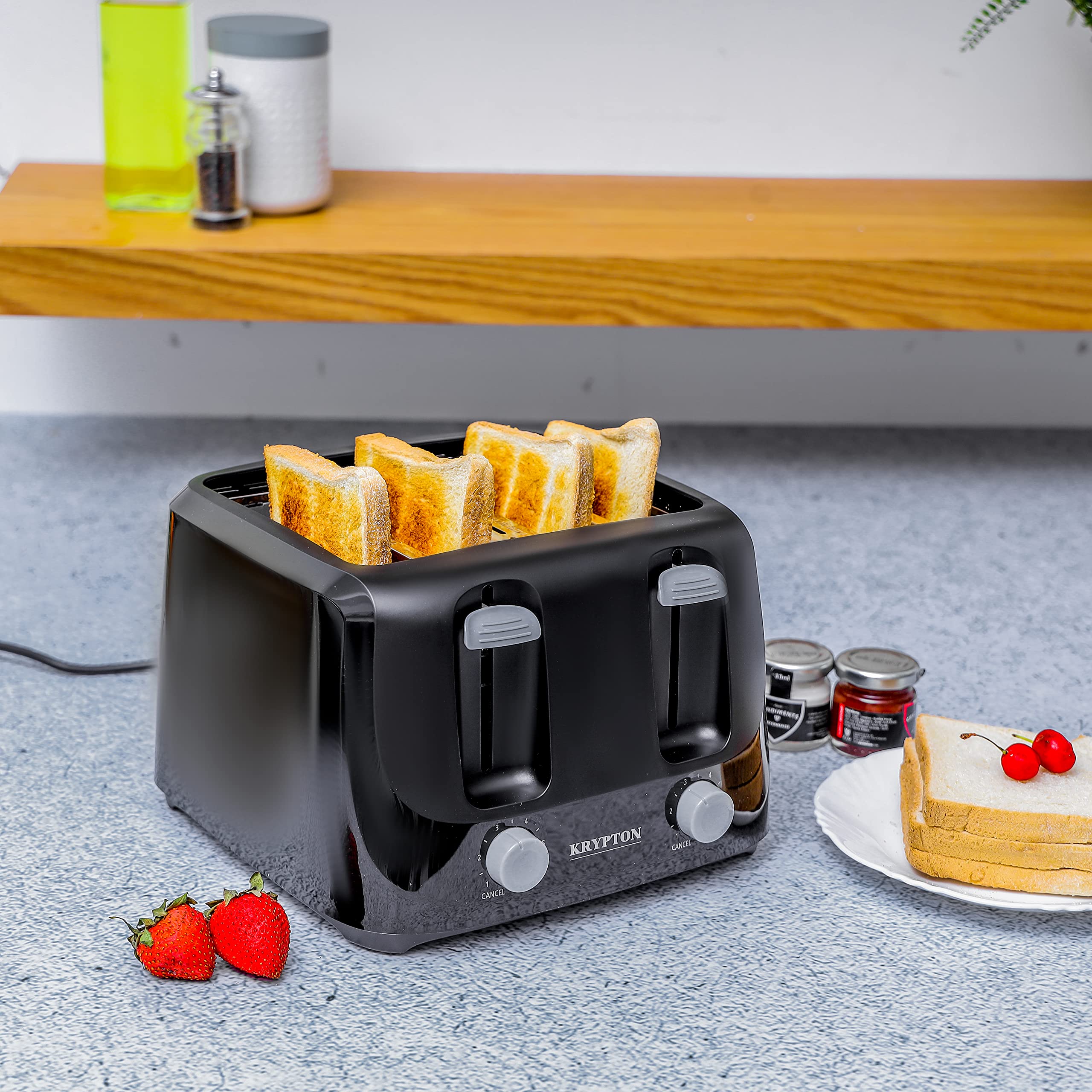 Krypton Bread Toaster 1400W 4 Slice Slot Bread Toaster