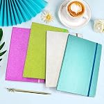 Green Glitter Lined Notebook A5, 160 Page 8.3x5.7” Glitter Never Peel Off Sparkle Journal for Girls Glitter Sparkly Hardcover Notebook Journal for Women Writing Teen Girl Gifts for School Home Work