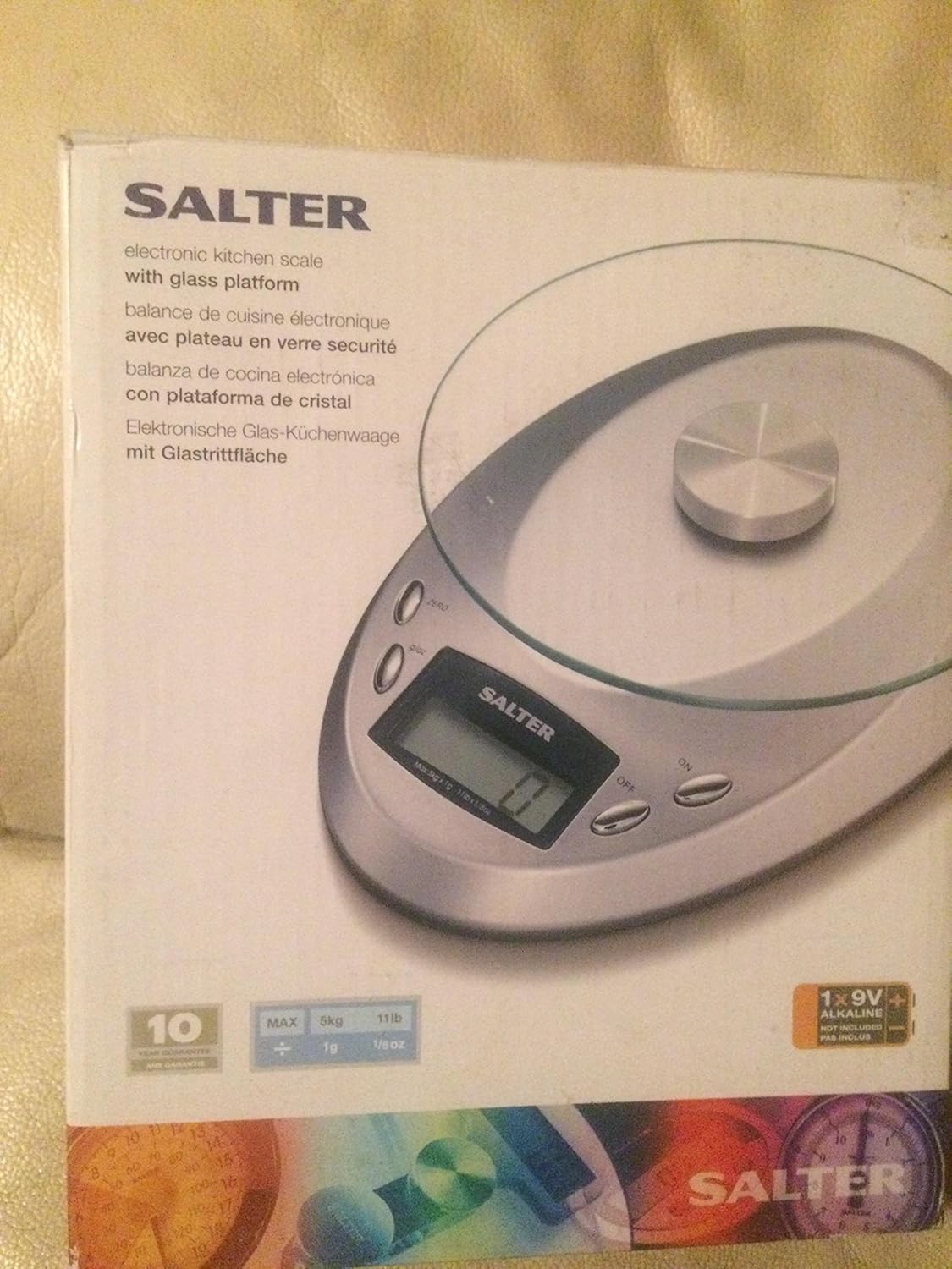 Salter Electronic Kitchen Scale with Glass Platform Buy Online at