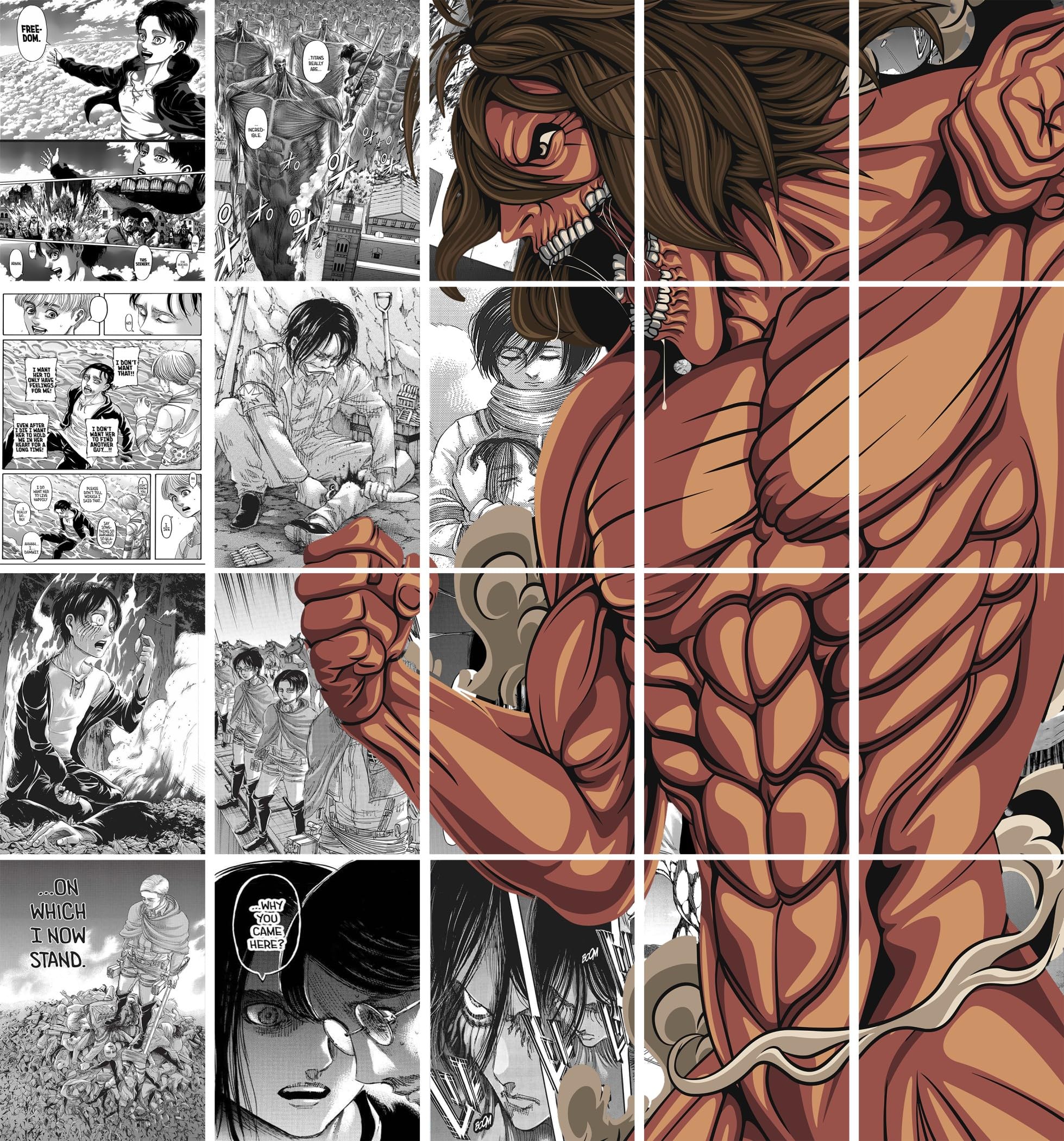 VEENSHI Attack on Titan Manga Collage Kit: Create a Masterpiece with 20 Posters! (B0DDH4M851) Amazon Price History, Amazon Price Tracker