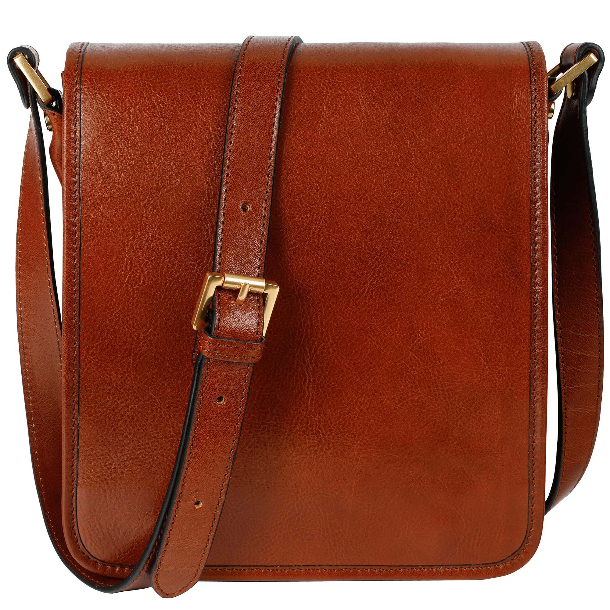Leather Messenger Bag for Men and Women Shoulder Crossbody Bag