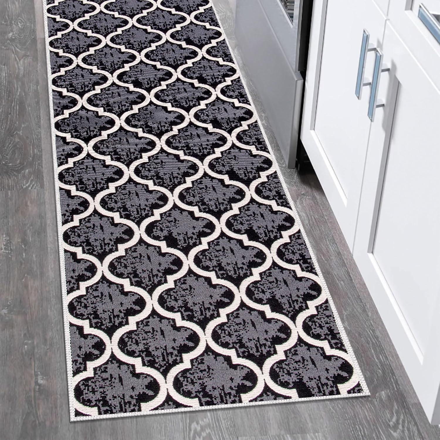 SUSSEXHOME Non Skid Washable Ultra-Thin Kitchen Runner Rug - 70% Cotton Floor Mat for Sink - 20 x 59 Inches Heavy Duty Runner Rug