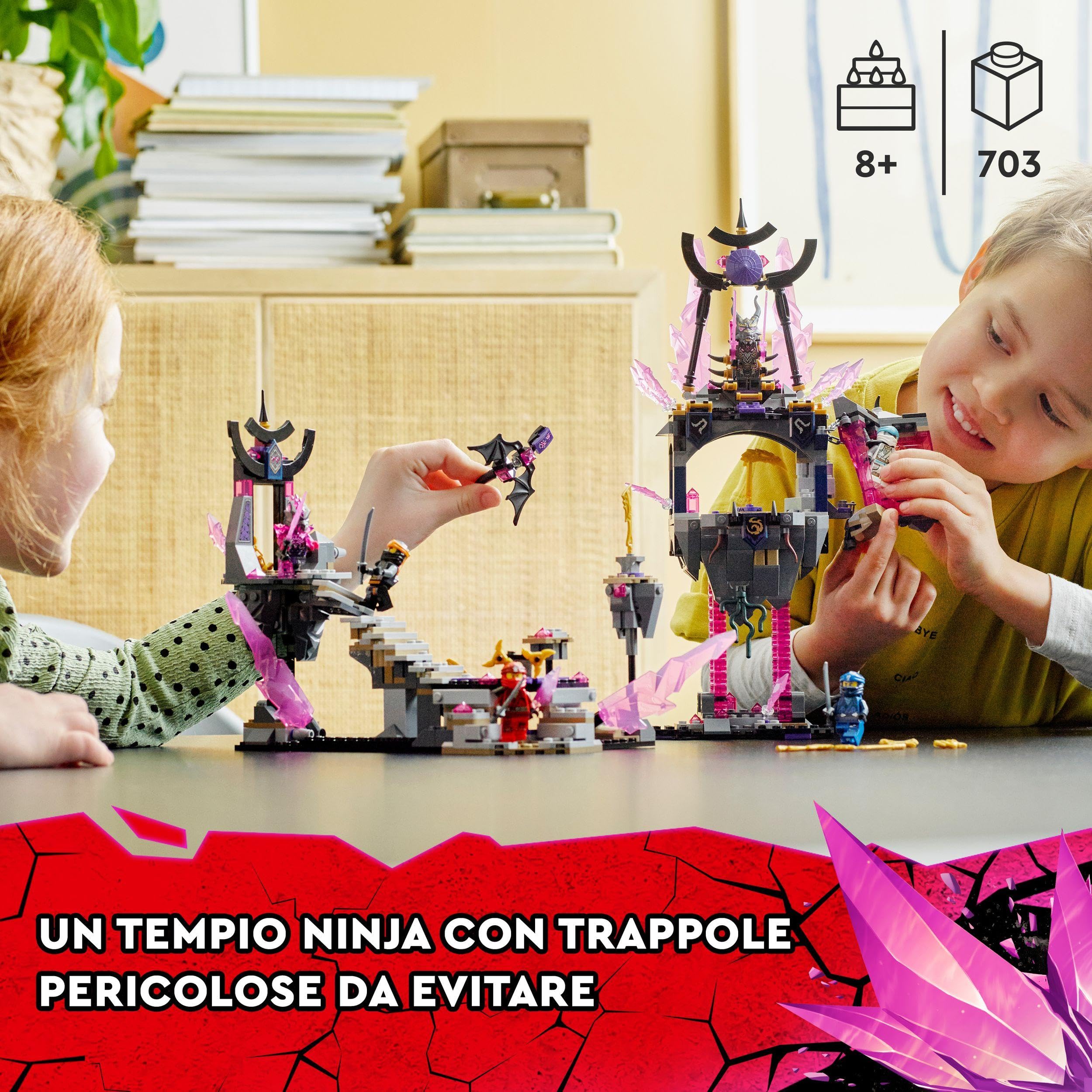 LEGO Ninjago Il Tempio del Re dei Cristalli, Set Serie TV Crystallized, Playset con Minifigure, Giochi per Bambini da 8 Anni in su 71771