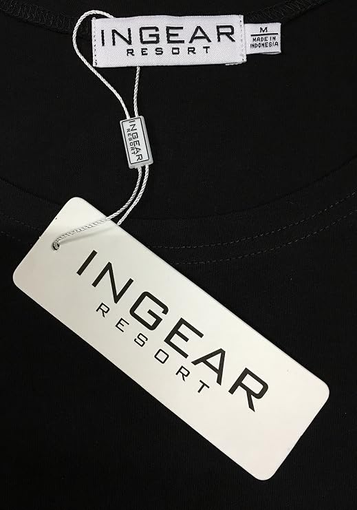 Ingear Cotton Dress Long Casual Beach Summer Tank Print Tee Cover Up Plus Size