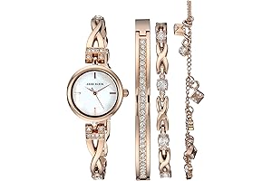 Anne Klein Women's Premium Crystal Accented Watch and Bracelet Set: A Stylish and Sophisticated Timepiece