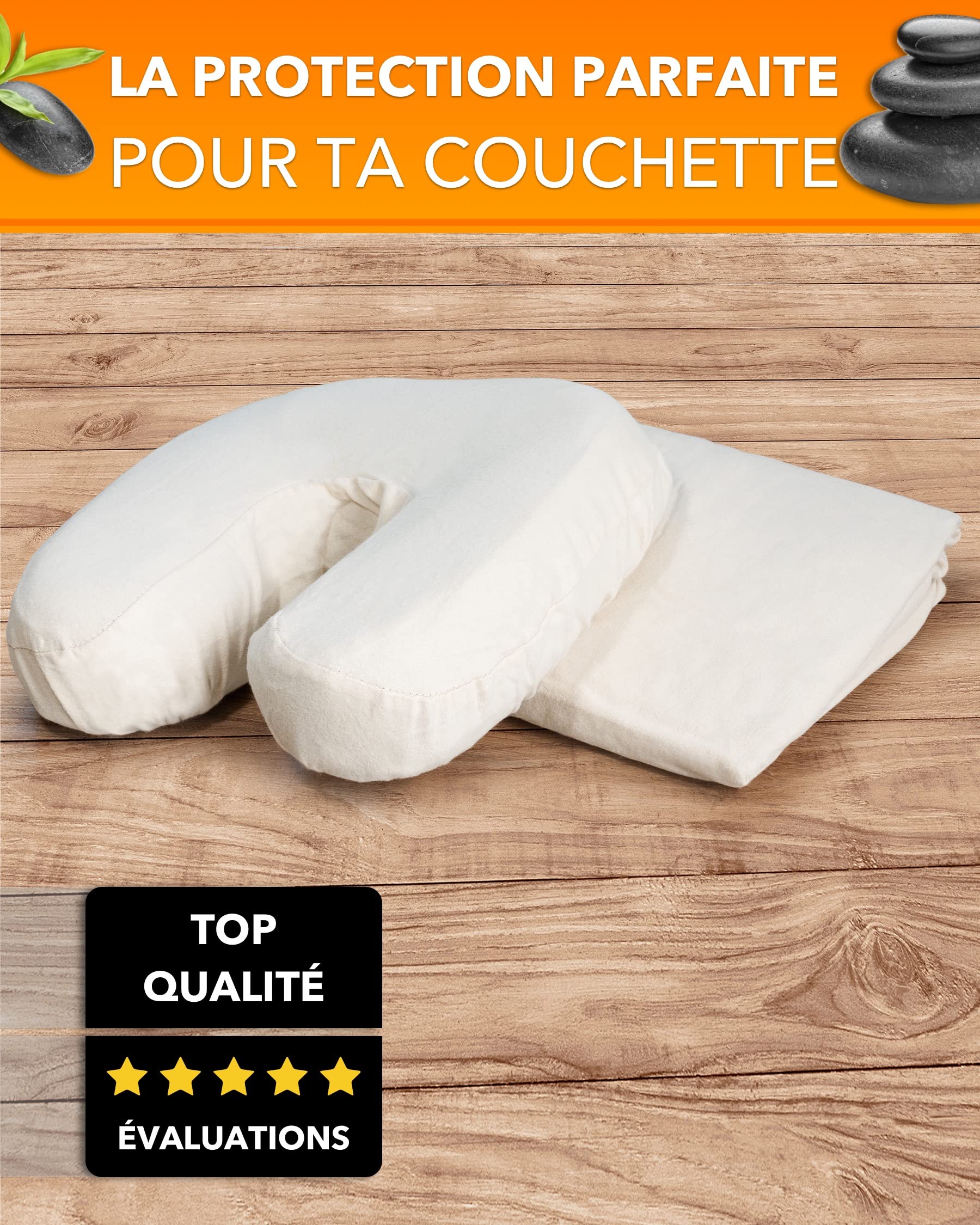 ZEN — Drap housse table de massage et appuie-tête — housse table de massage en éponge pour tables d'esthétique, de thérapie et de traitement — housse de table lavable à 60° (Bourgogne)