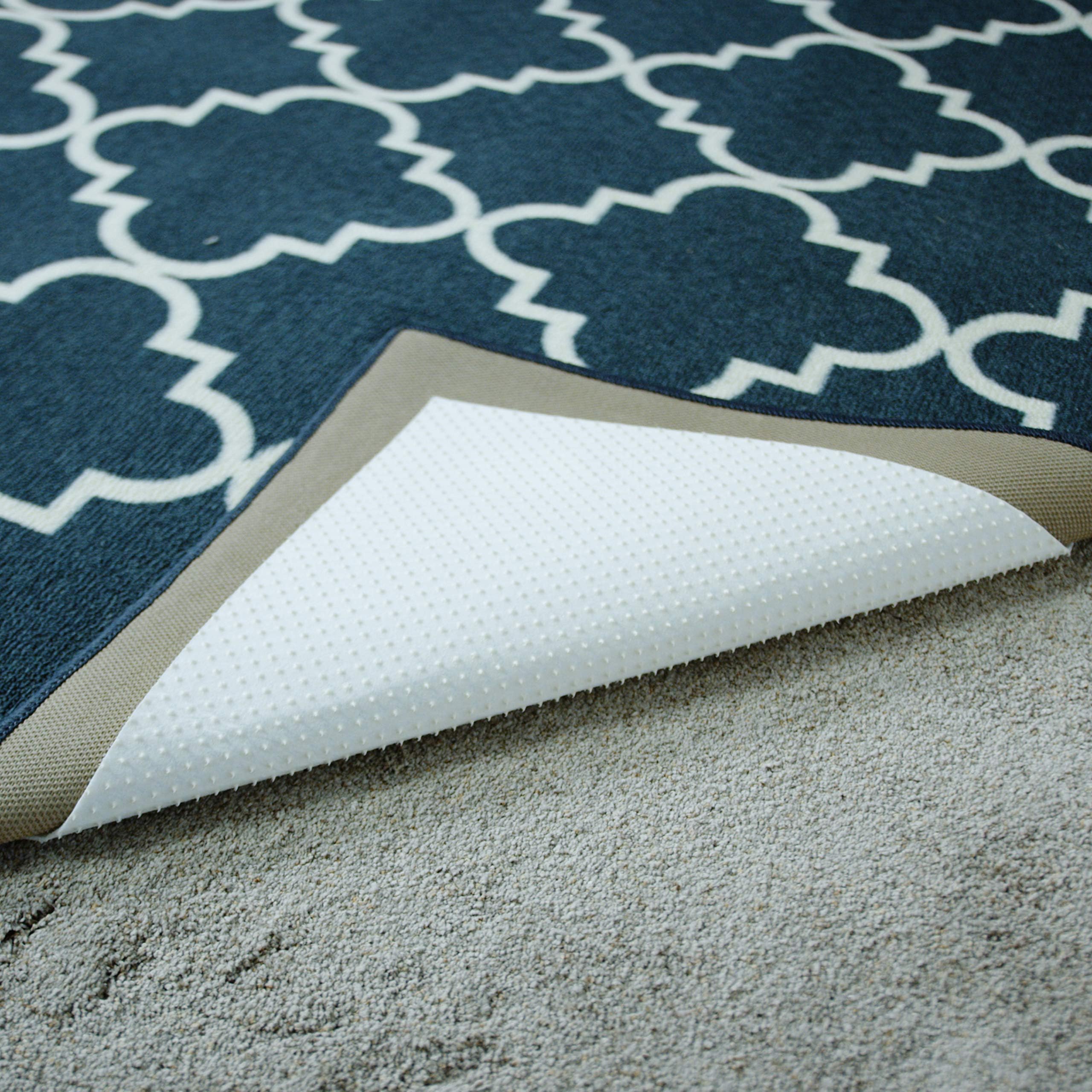 Rug On Carpet New Anti-Slip Pad. Will Stop a Rug from Moving on Top of Carpet. This Anti-Slip Rug Underlay Pad Grips onto The Carpet and a Keeps Rug in Place Over Carpet. (A Carpet Anchor 5'x3' Pad)
