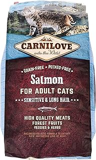 Carnilove Dry Food for Cats, Adults, Long Hair, Salmon, 6 kg (Pack of 1) product image