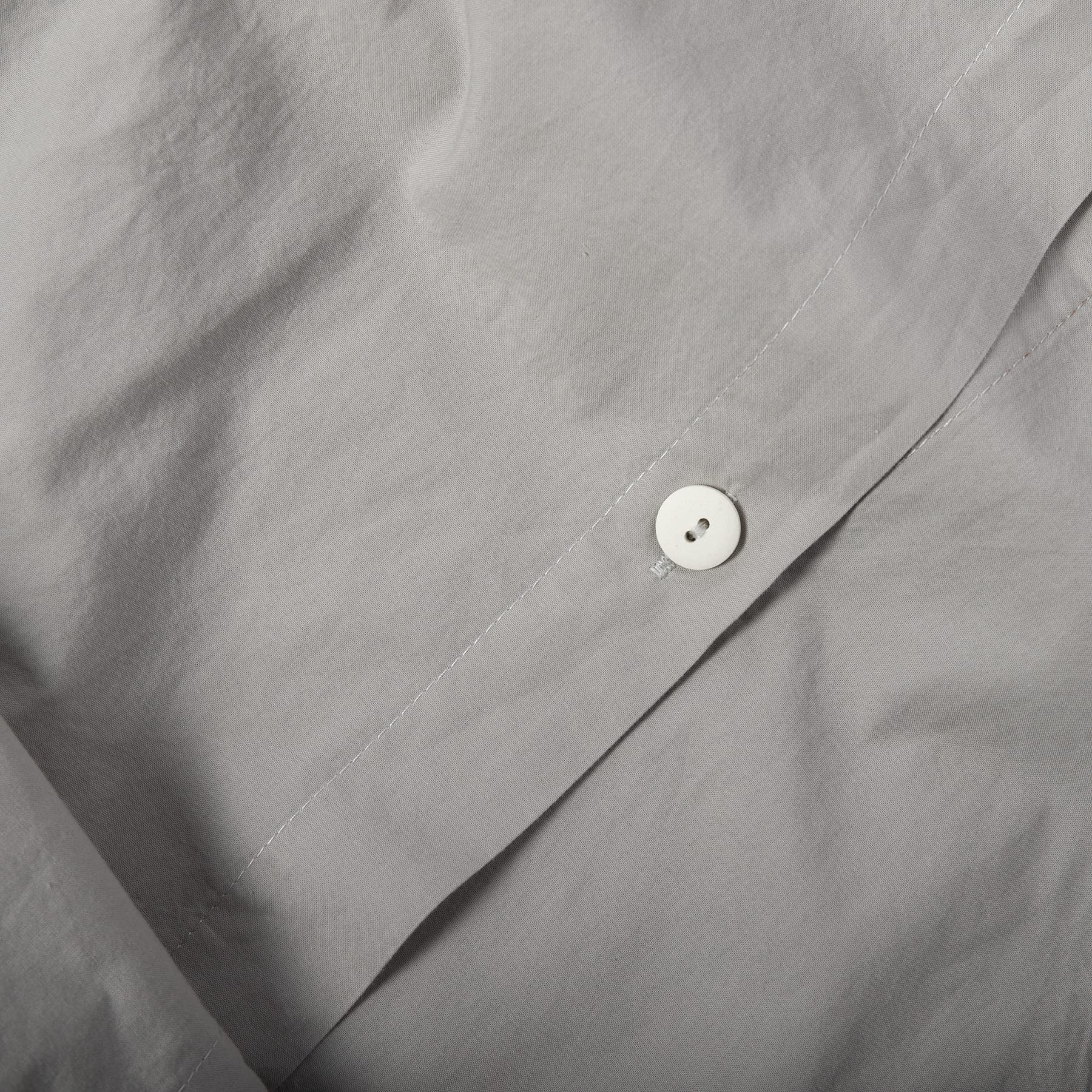 Organic - Juego de Funda Nórdica - Cama 90/105 cm - Gris Niebla - 100% Algodón Orgánico - Made in Portugal