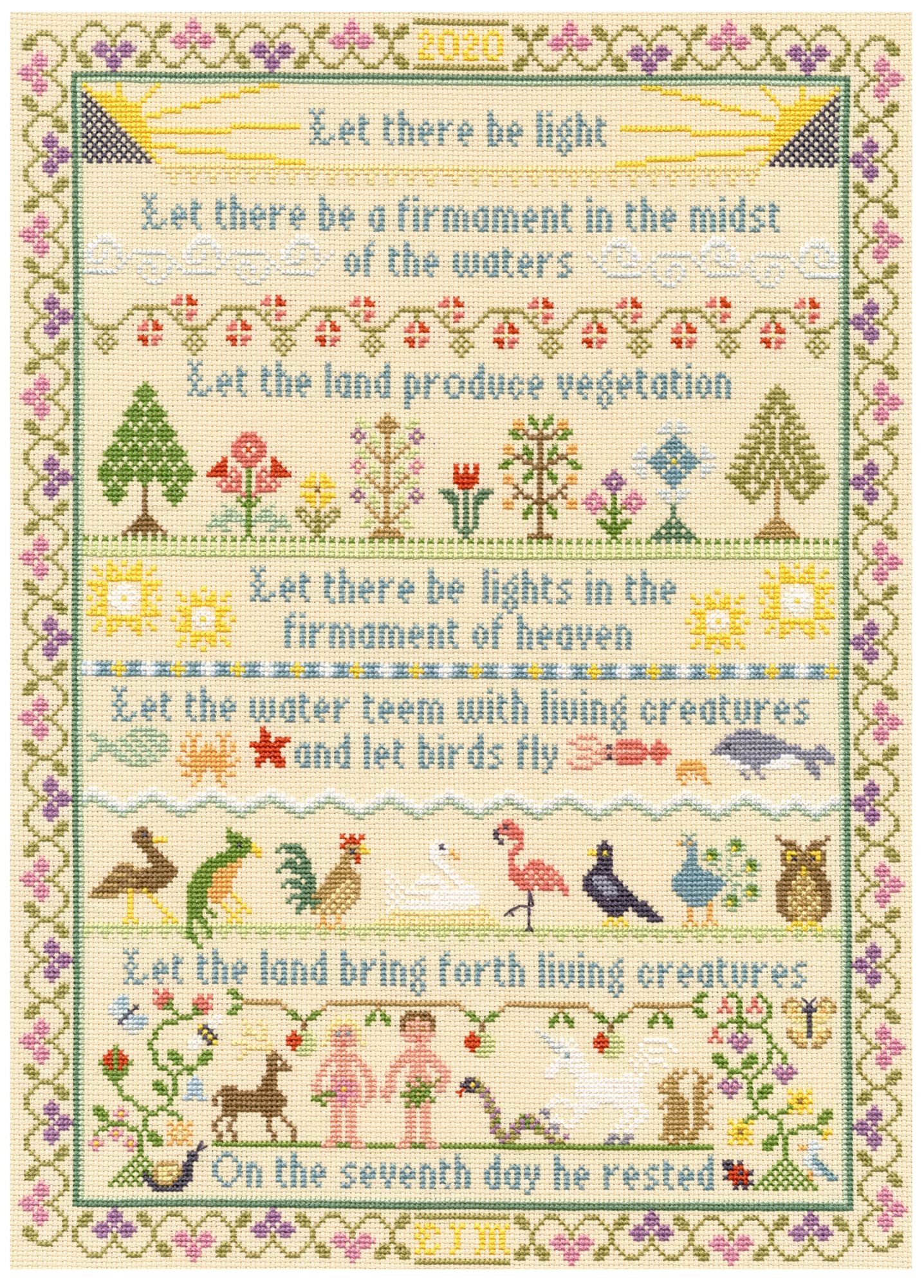Bothy Threads The Home Of Happy Stitching Mehrfarbig Bothy Threads Cross Stitch Kit - Let There Be Light 28Cm