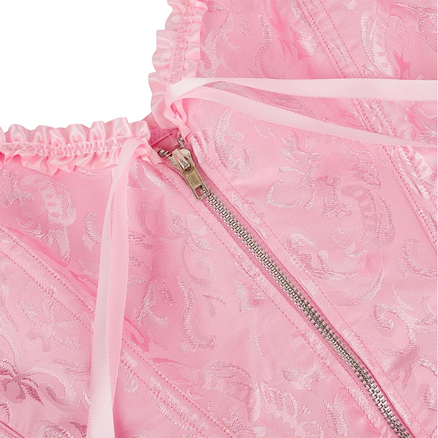 Lace Up Corsets for Women, Sexy Corset Lingerie for Women,Front Zipper Corset Top for Women