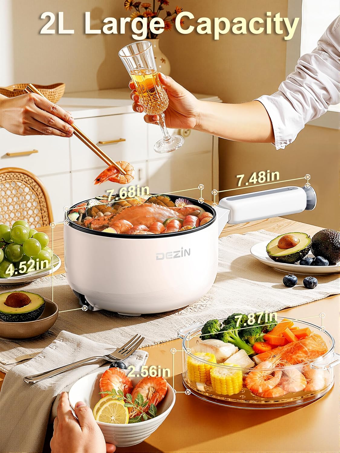 DEZIN Electric Pot Compact and Space-Smart