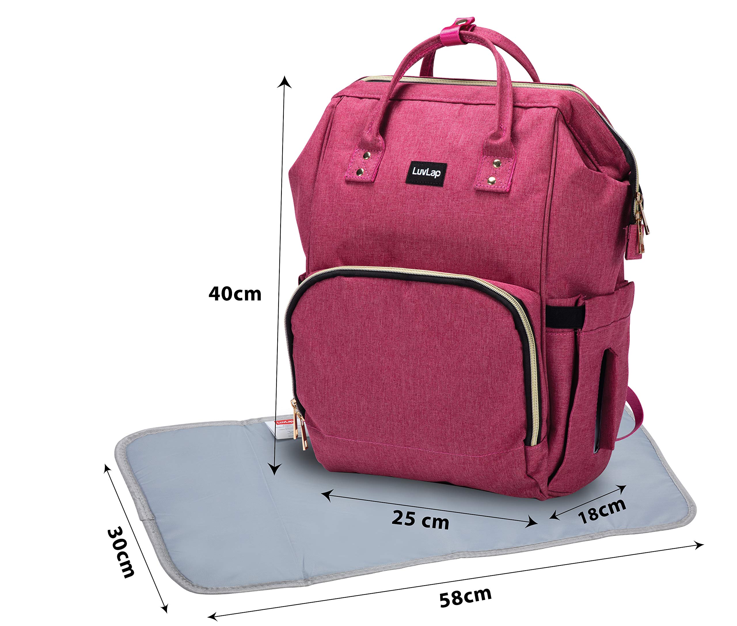 LuvLap Lily Travel Multifunktionale wasserdichte Wickeltasche Rucksack Cum Tote Bag