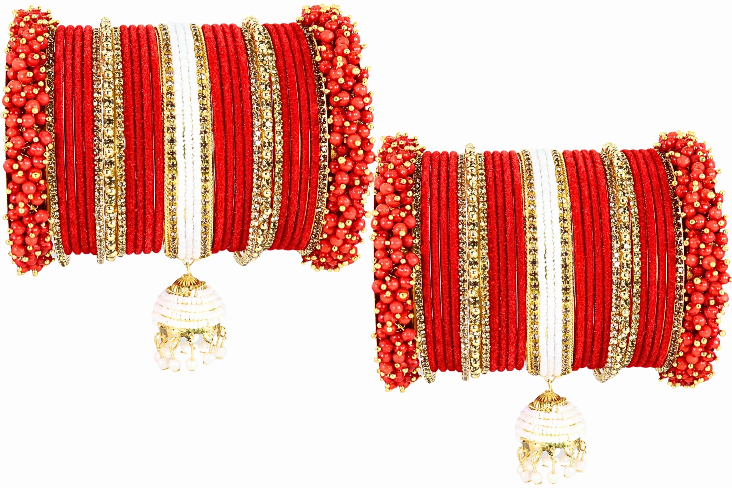 See full amazon price history chart for NMII Traditional Metal Velvet Bangles with Pearls & Zircon Bangles Latkan Chuda Set For Bridal Women & Girls | Golden Bangles | Dulhan Chooda | Bangles for Wedding | Chura set Red-(Chuda100-Red-2.8) NMII Traditional Metal Velvet Bangles with Pearls & Zircon Bangles Latkan Chuda Set For Bridal Women & Girls | Golden Bangles | Dulhan Chooda | Bangles for Wedding | Chura set Red-(Chuda100-Red-2.8) (B0D5759QF8) Amazon Price History, Amazon Price Tracker