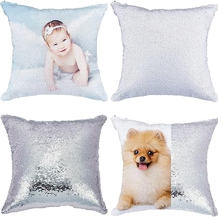 sublimation on sequin pillow