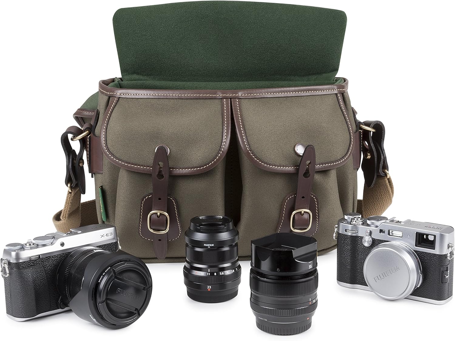 Best Cyber Monday 🔥 Billingham Hadley Small Pro Camera Bag (Sage FibreNyte/Chocolate Leather)