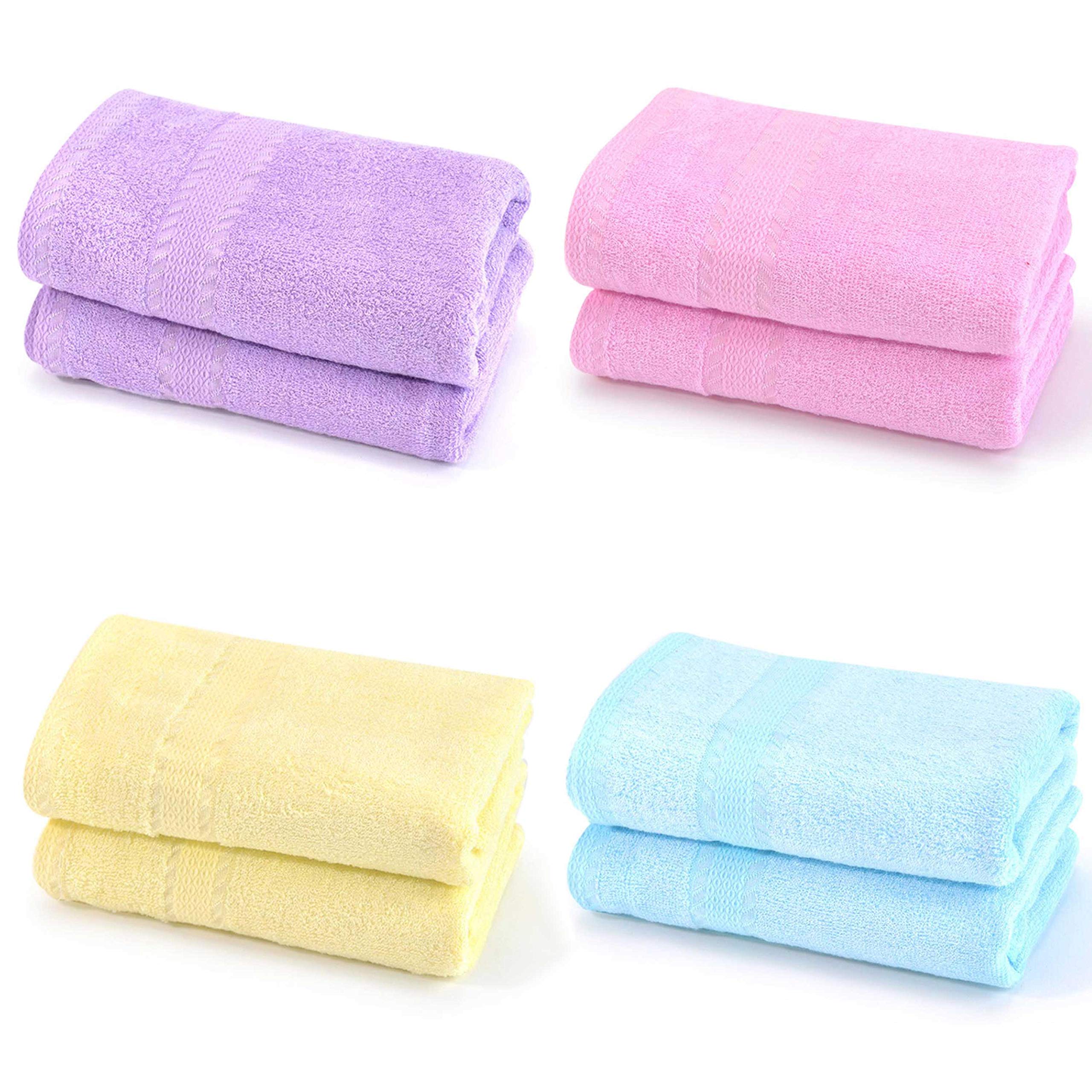 TeenFighter Bamboo Fiber 360g Quality Bath Towel 8 Pack(4 Colors, 28" x 55") for Girls, Soft, Super Absorbent and Fast Drying Towels, Multipurpose Use for Sports, Travel, Fitness, Yoga