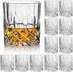 Set of 12 Old Fashioned Whiskey Glasses 10 oz Bourbon Glass Cocktail Glasses Rocks Glasses for Whiskey Bourbon Liquor and Cocktail Drinks Gift for Men Women Home Bar