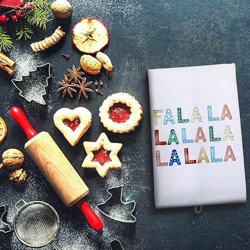 Miniatura 4 de Bencailor 6 toallas de cocina navideñas de 15.75 x 23.62 pulgadas, toallas de mano de Navidad para decoración de cocina, regalo de inauguración de