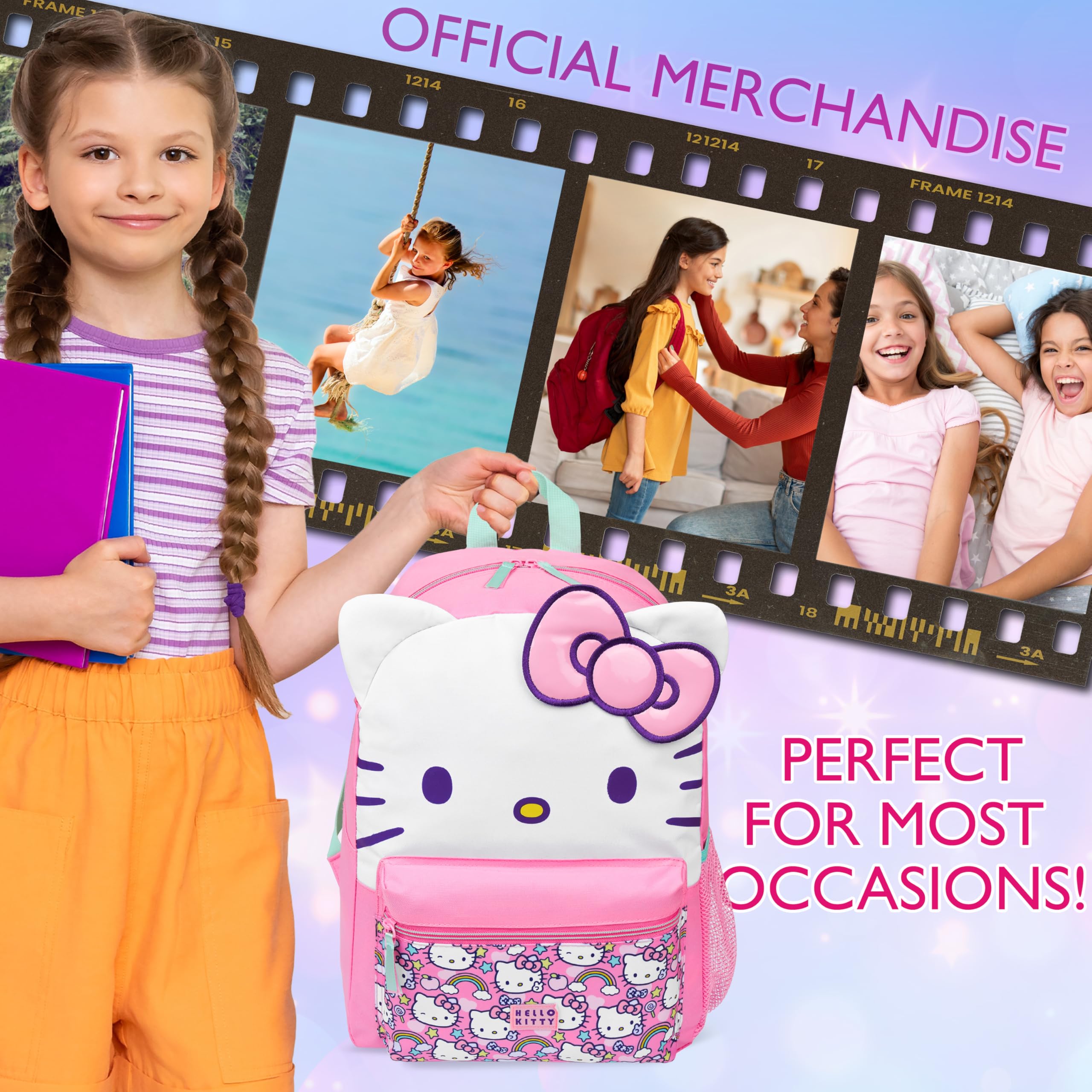 Hello Kitty Sanrio plecak dla dziewcząt, 3D, kokarda, kawaii, anime, plecak dla dzieci, urocze rzeczy, powrót do szkoły, plecaki, prezenty dla dziewcząt
