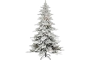 Puleo International Flocked Artificial Christmas Tree