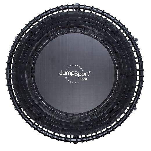 JumpSport 350 PRO Indoor Heavy Duty Fitness Trampoline, 39-inch | 36 Premium EnduroLast 4 Elastic Cords | Customized Bounce with 7 Settings | 300 lb Wt. Rating | 60-Day Free Trial to 350+ Videos