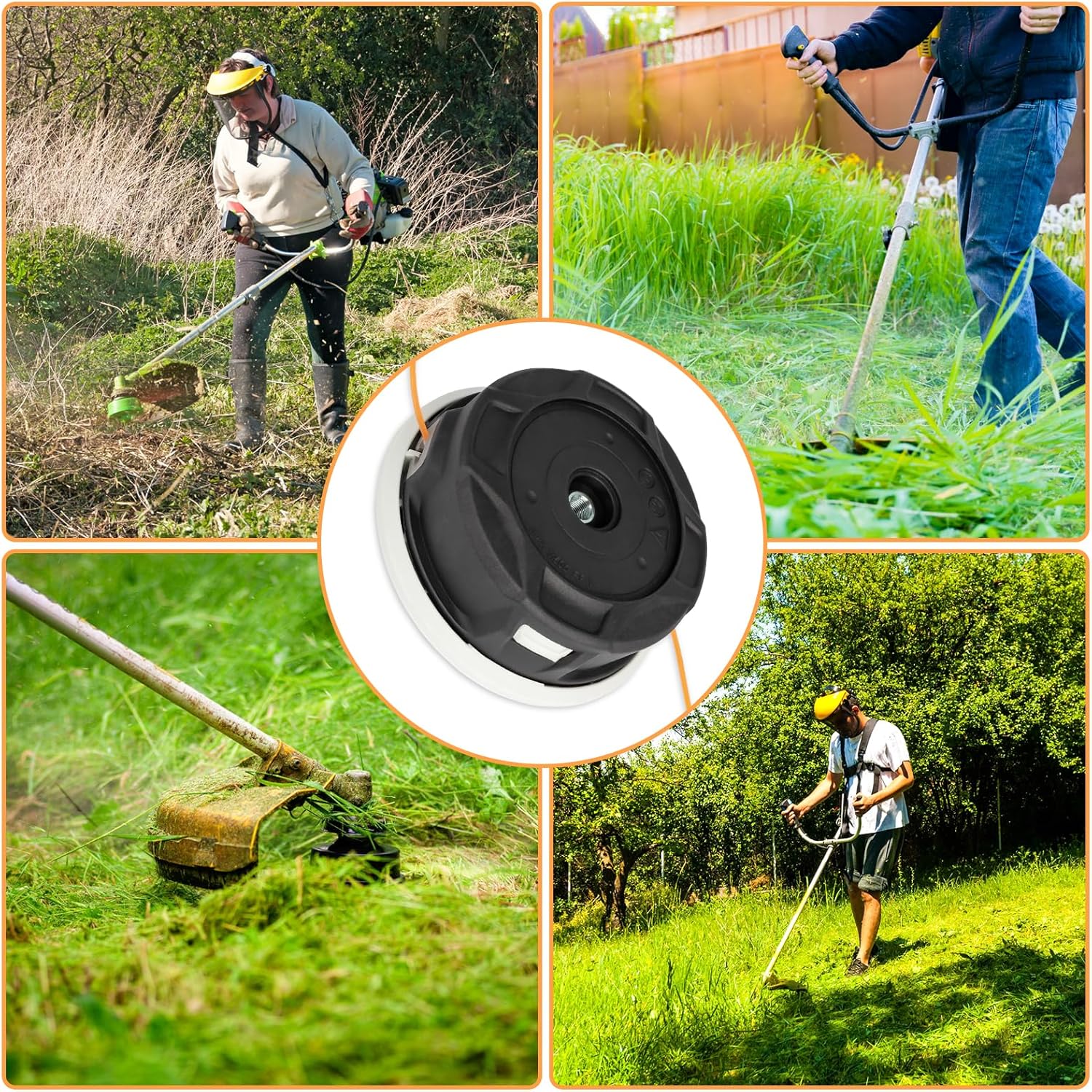 C26-2 Dual Line Trimmer Head Compatible with S tihl Weed Eater, Trimmer Head Bump Feed Compatible with FS55 FS56 FS70 FS85 String Trimmer, Replace for 4002 710 2169 40027102169, 2 PK