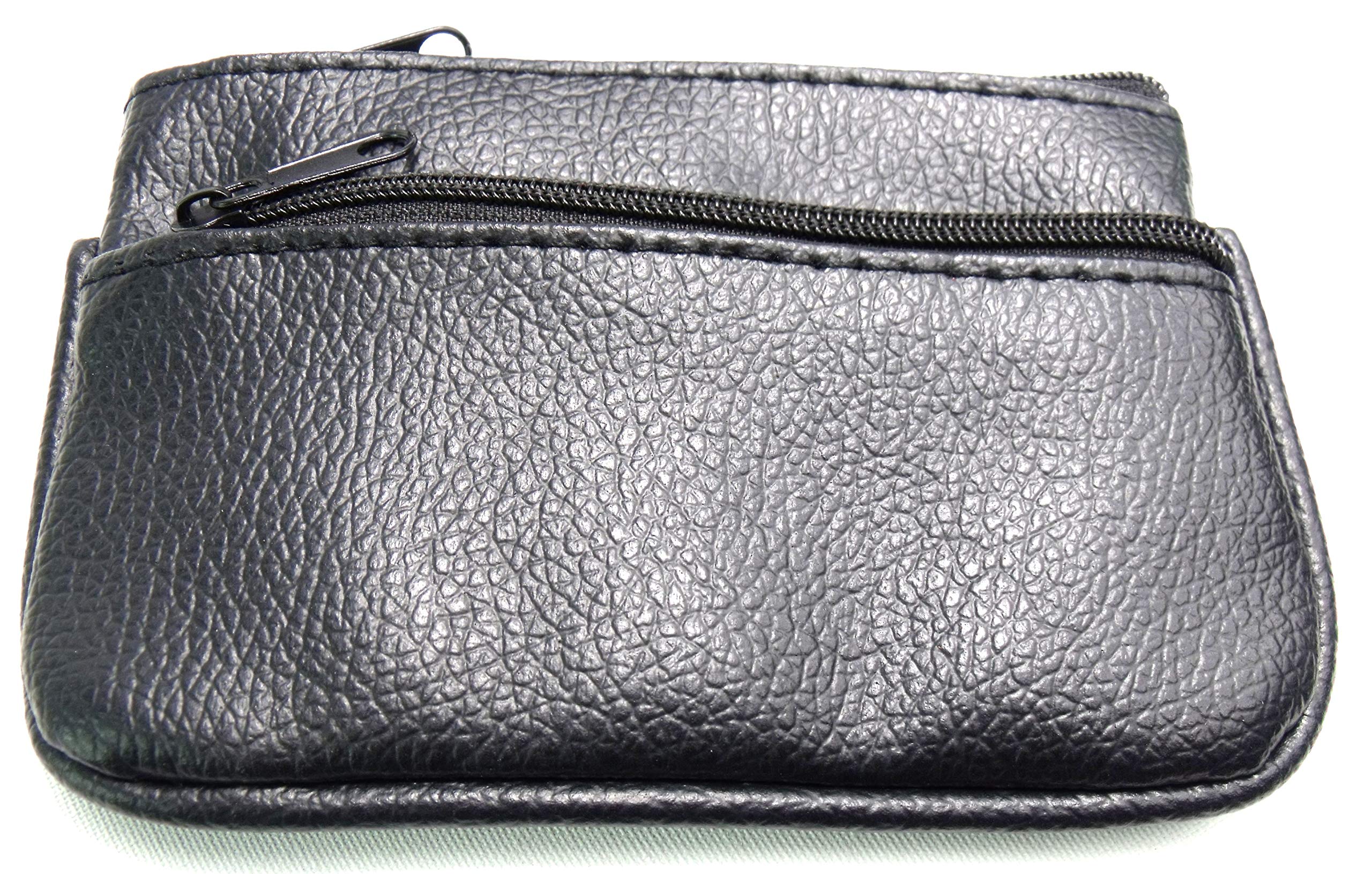 Emporium Leather Women's Black Le Small Coin Pouch Key Holder (Black)