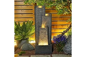 39.3 inches Water Fall Fountains Indoor Outdoor with Lights