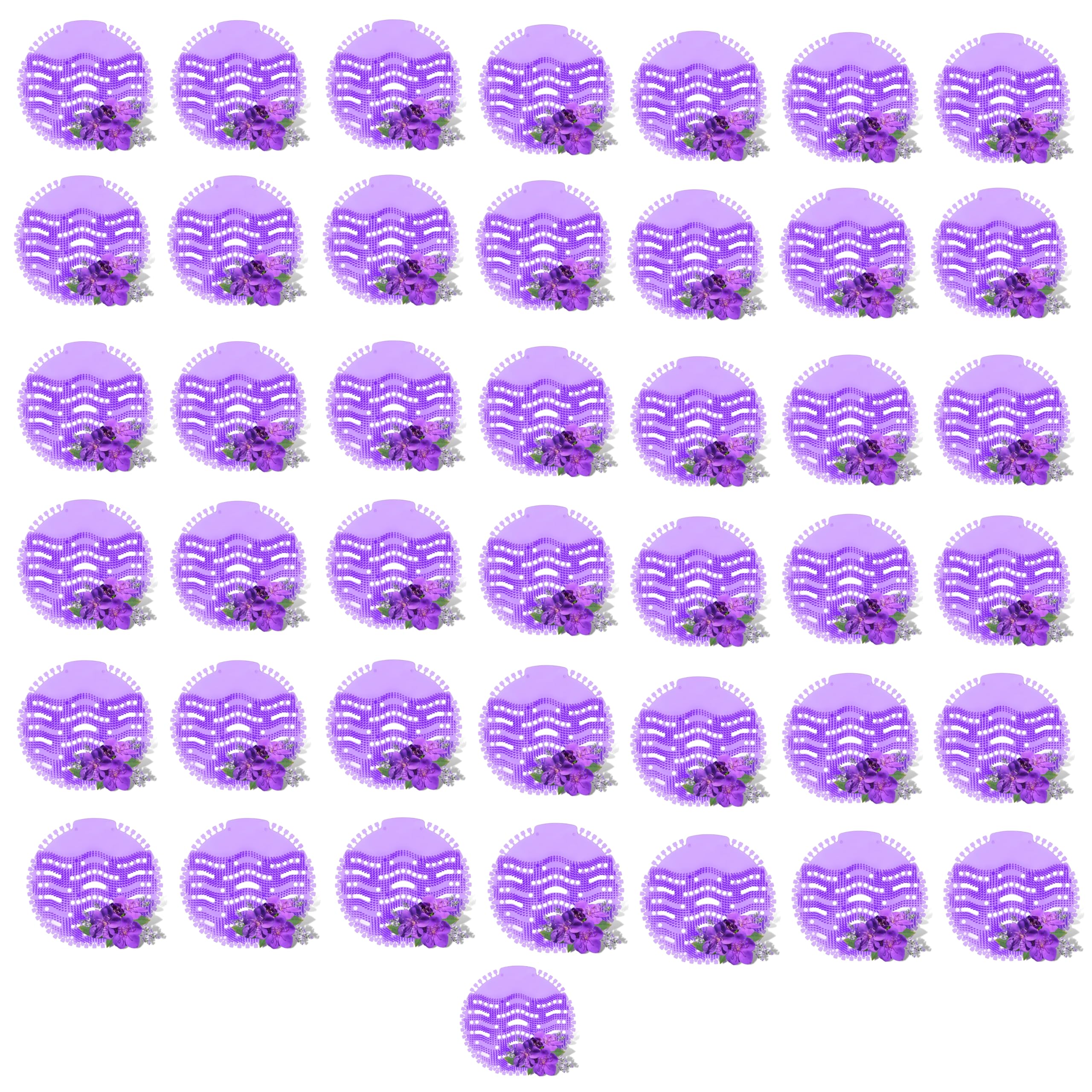 Ella Urinal Screen I Lavender Pack of 50 I Lavender Fragrance Mats I Deodorizer Cubes for Men's Toilet I Non-Slip I Anti-Splash I Odor Eliminator I Long-Lasting Freshness-picture-14
