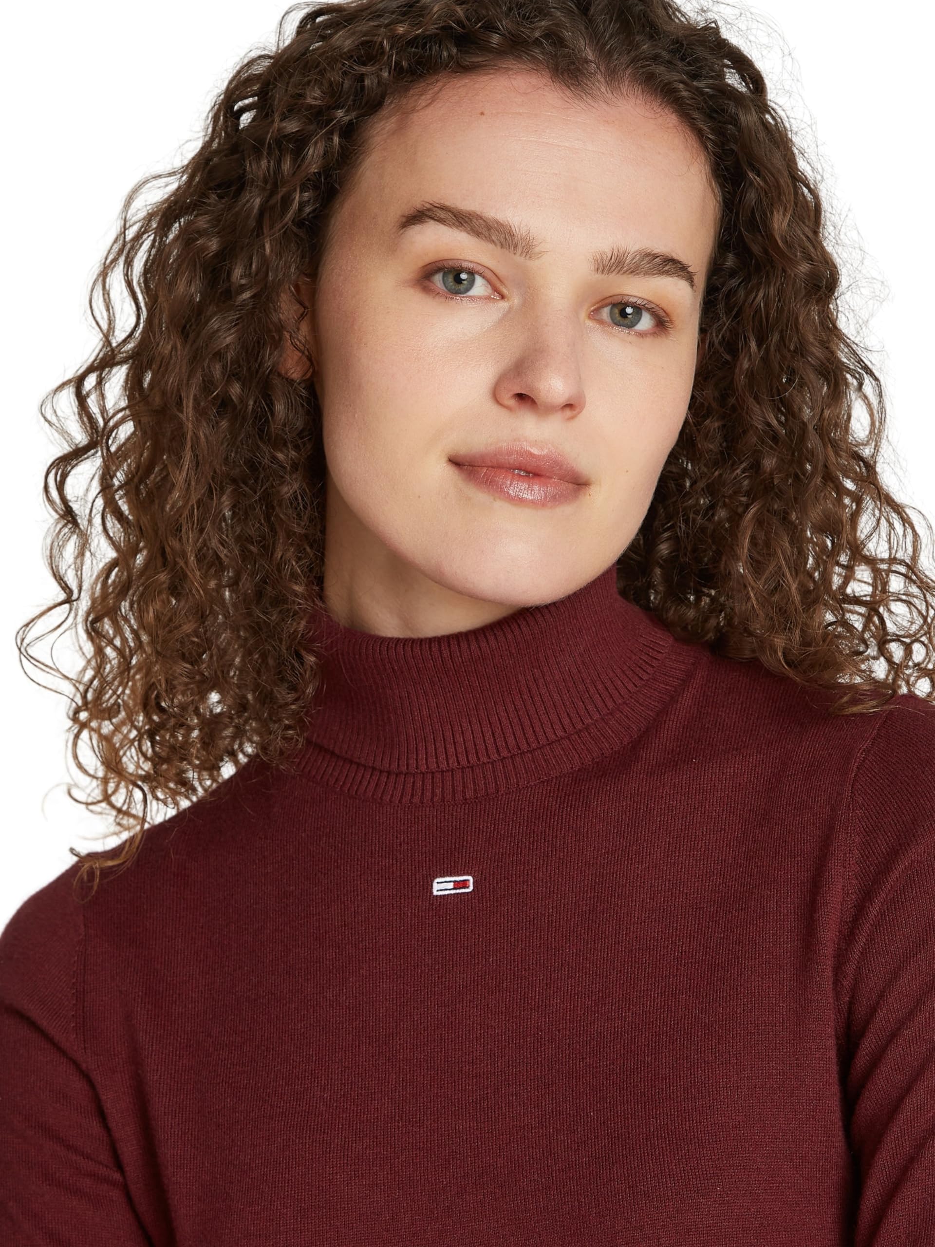 Tommy Jeans Damen Langarmshirt Essential Mock-Kragen