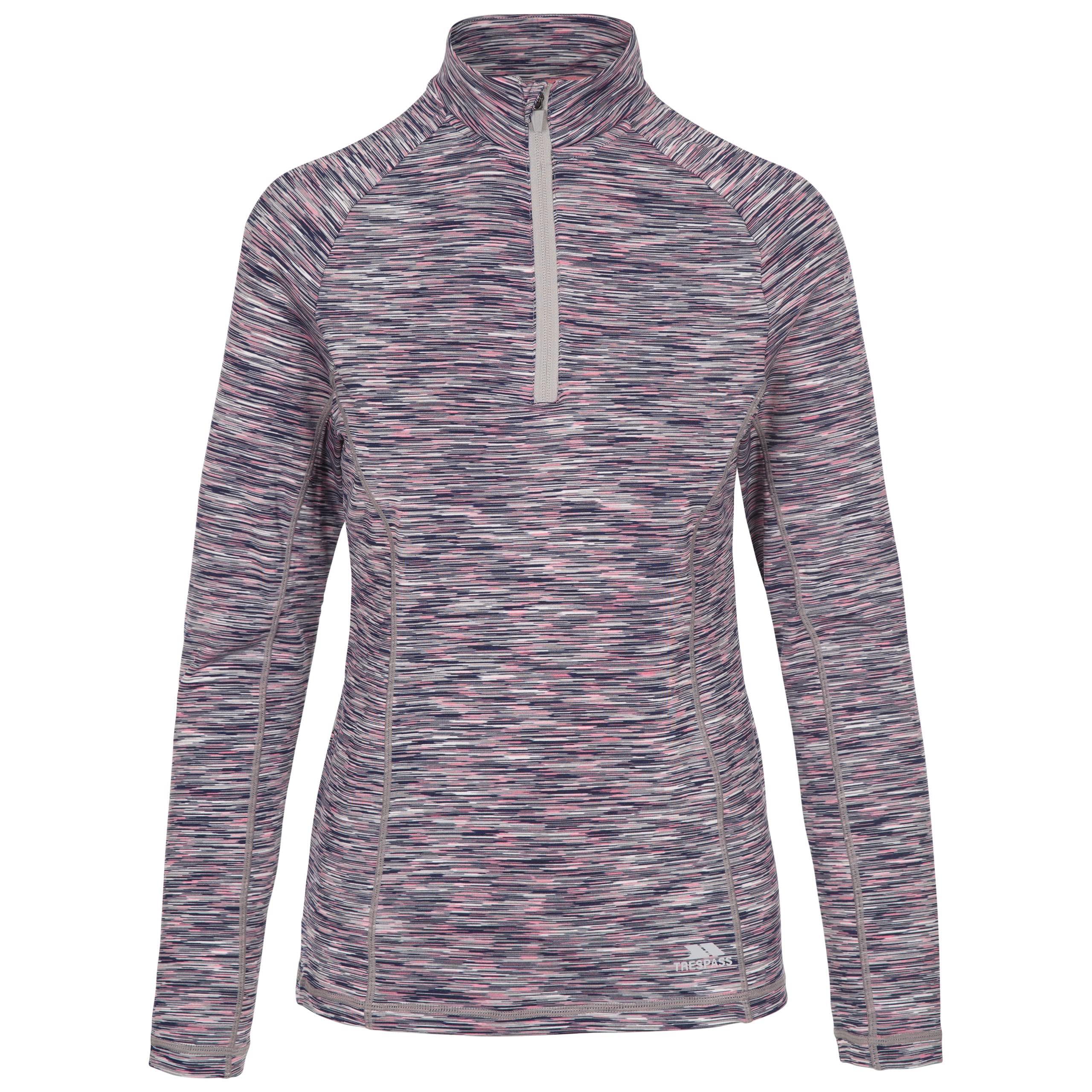 Trespass (16, Platinum Marl) Womens Long Sleeve 1/2 Zip Pullover Edith Grey