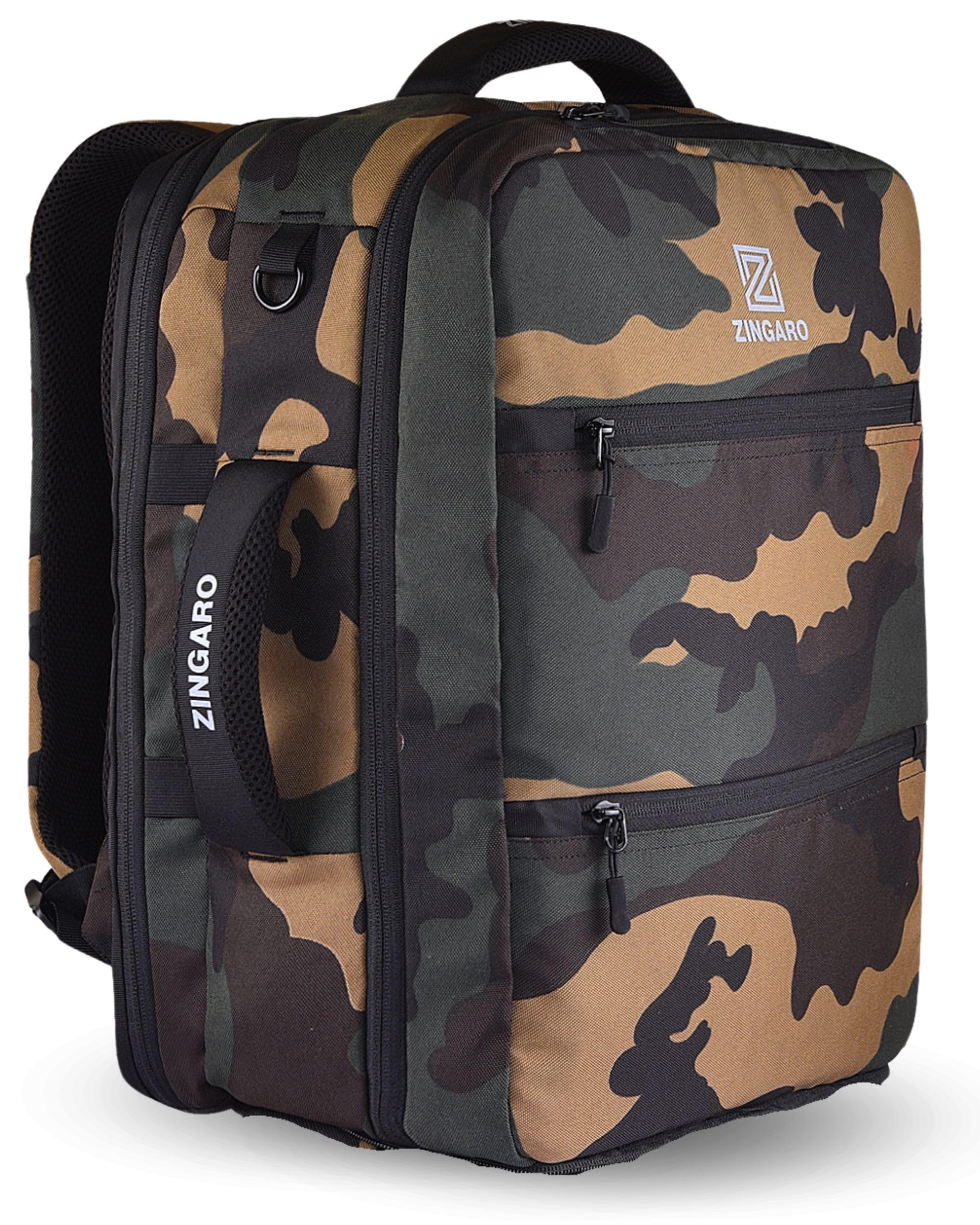 Zingaro 40L Large Black 35 Features Travel Backpack with Laptop Compartment For Men Women| Separate Clothing, Shoes, Electronics Compartment| Free Laundry Bag & Rain cover| Secret Pocket (B0C3D47N5V) Amazon Price History, Amazon Price Tracker