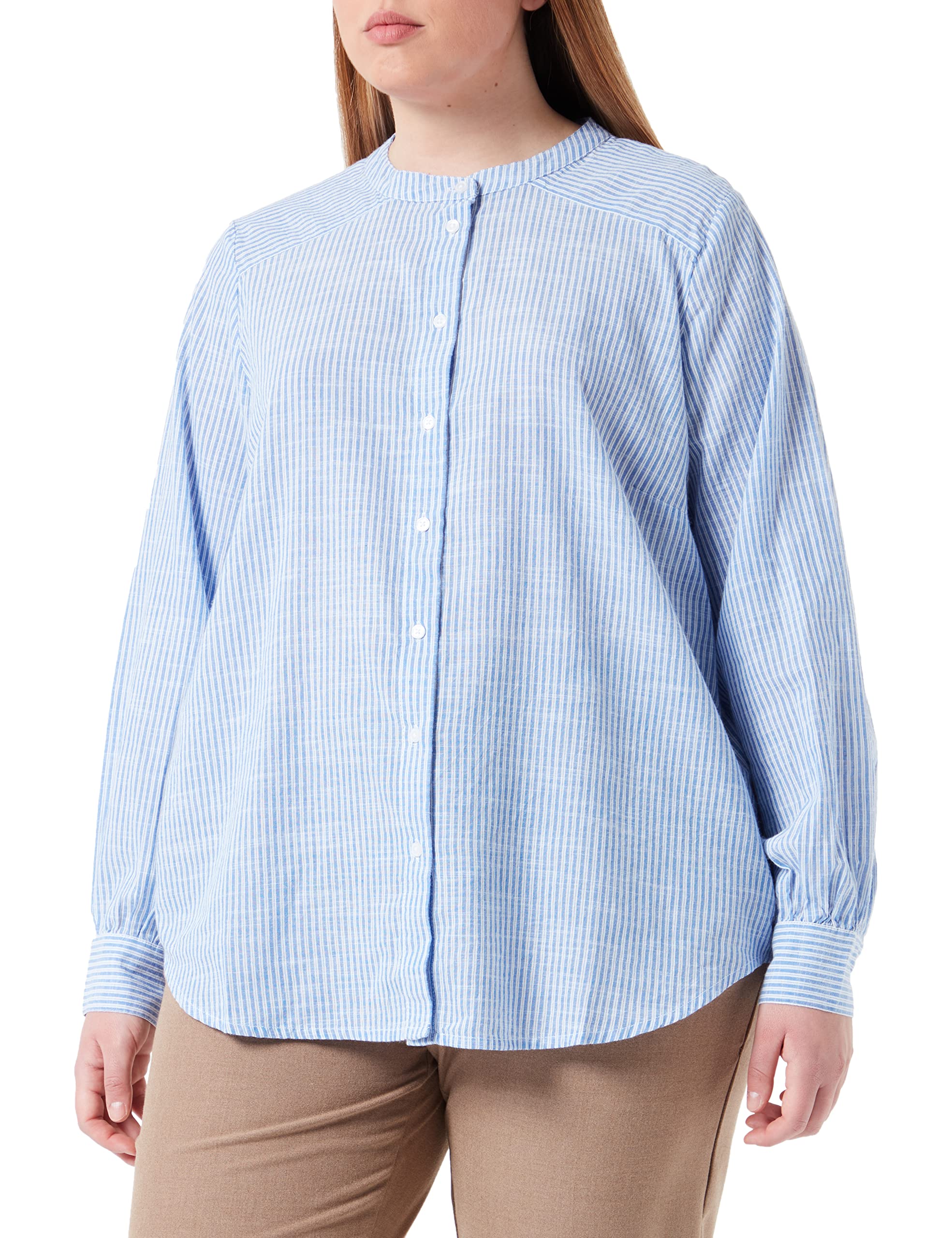 Nuevo Camisa Rayas Azul Y Blanca Mujer | Compra Online a Precios Super  Baratos