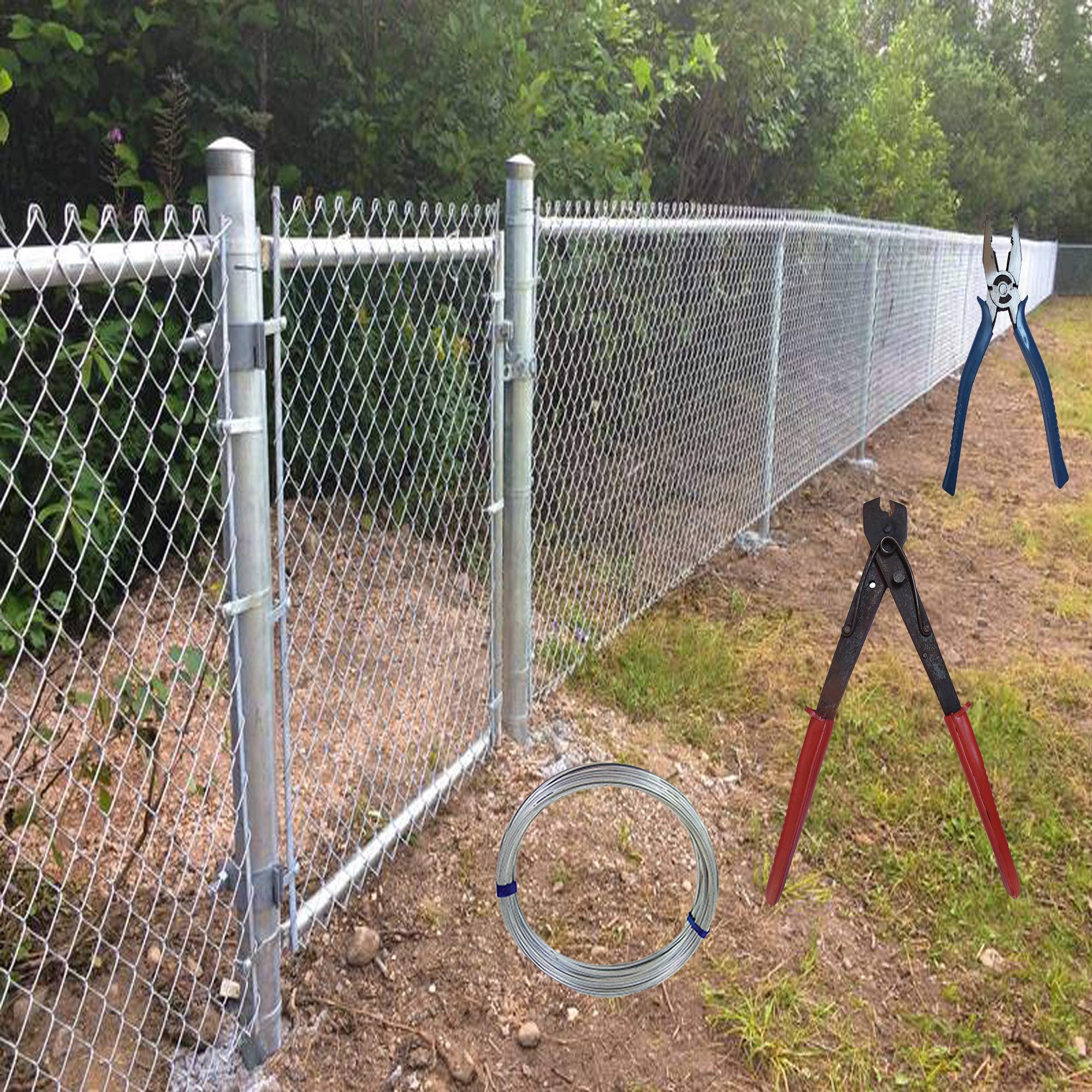 Buy UR LITTLE SHOP Chain Link Fencing Net_ 4 Feet Height X 5 Feet Width_with Long Fencing Cutter