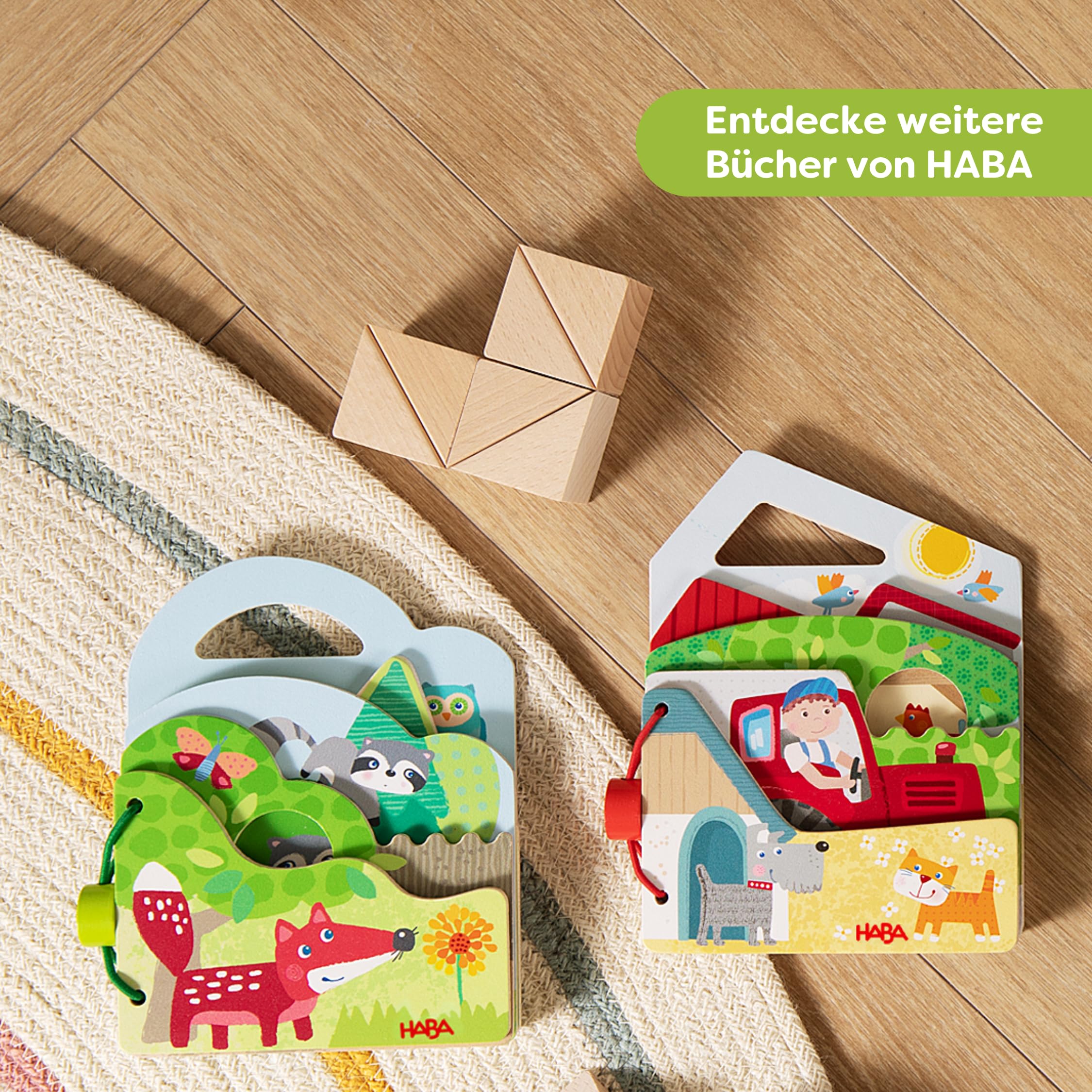 HABA- Theo Libro bebé Le Huerto-Madera PEFC-Regalo bebé-10 Meses en más-306786, Color Colorido, Medium (306786)