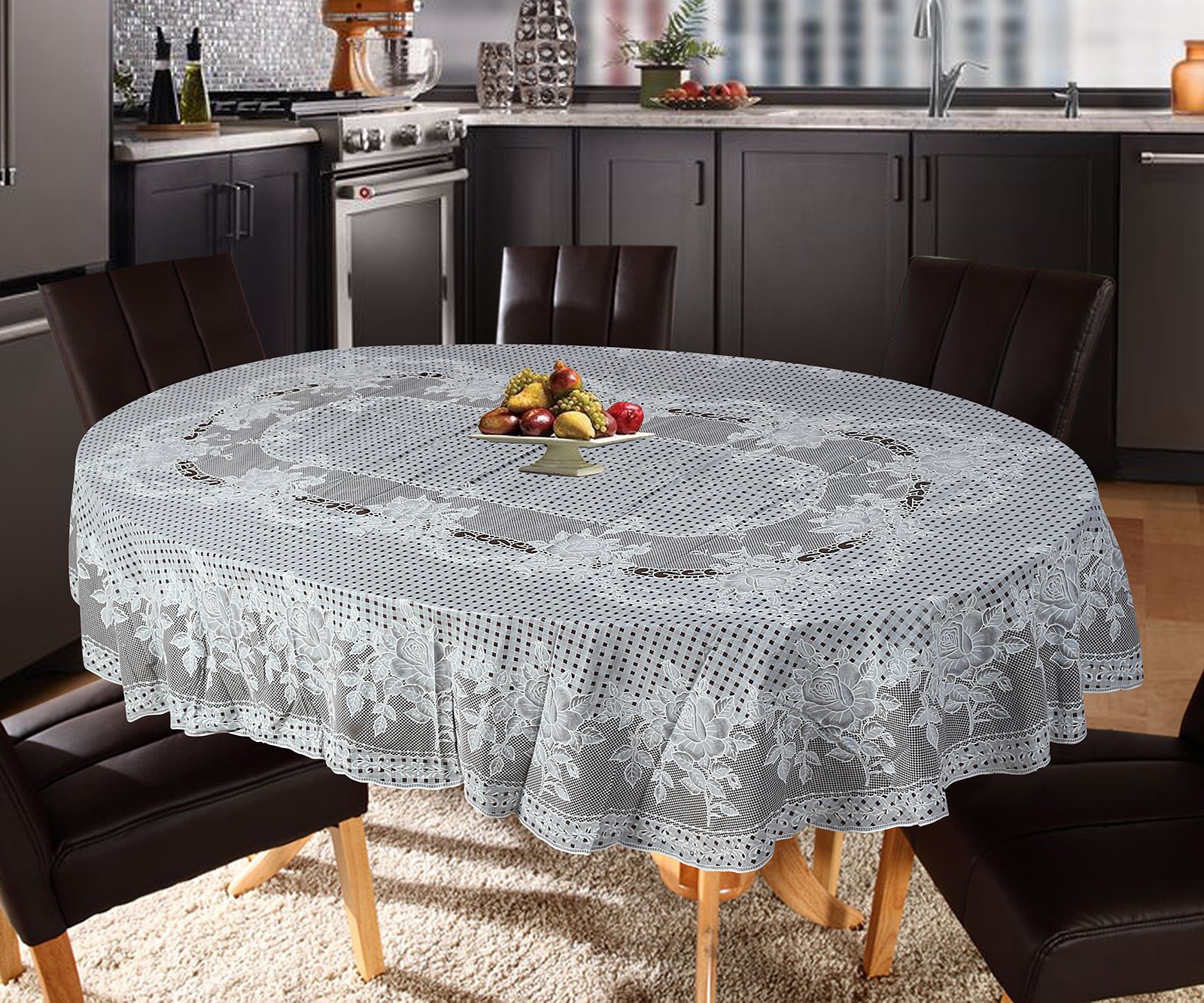 See full amazon price history chart for KATWA CLASIC - Rose Floral Design PVC Lace Vinyl Oval Tablecloth for 4 to 6 Seater Dining Table (Table Cover Size - 54 x 78 Inches Oval, Gun Metal)(pack of 1) KATWA CLASIC - Rose Floral Design PVC Lace Vinyl Oval Tablecloth for 4 to 6 Seater Dining Table (Table Cover Size - 54 x 78 Inches Oval, Gun Metal)(pack of 1) (B07FNMLCGX) Amazon Price History, Amazon Price Tracker