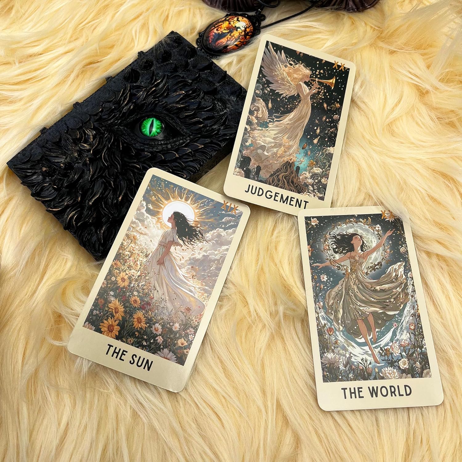 DPEHAKMK Tarot Deck Unique, 78 Floral Tarot Cards with Guidebook, Modern Witch Tarot for Beginners and Experienced Readers, Divination and Spiritual Growth Tool - Image 3