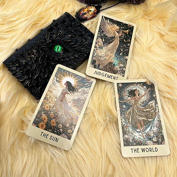 DPEHAKMK Tarot Deck Unique, 78 Floral Tarot Cards with Guidebook, Modern Witch Tarot for Beginners and Experienced Readers, Divination and Spiritual Growth Tool