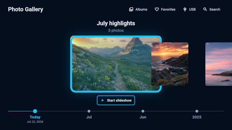 Photo Gallery for Fire TV Albums, Slideshow, USB Photos & Favorites