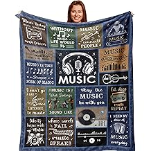 Unique Music Gifts for Men/Women, Music Lovers Gifts for Musician/Music Teacher, Funny Music Themed Decor/Stuff/Accessories, Sound of Music Blanket 60x50in