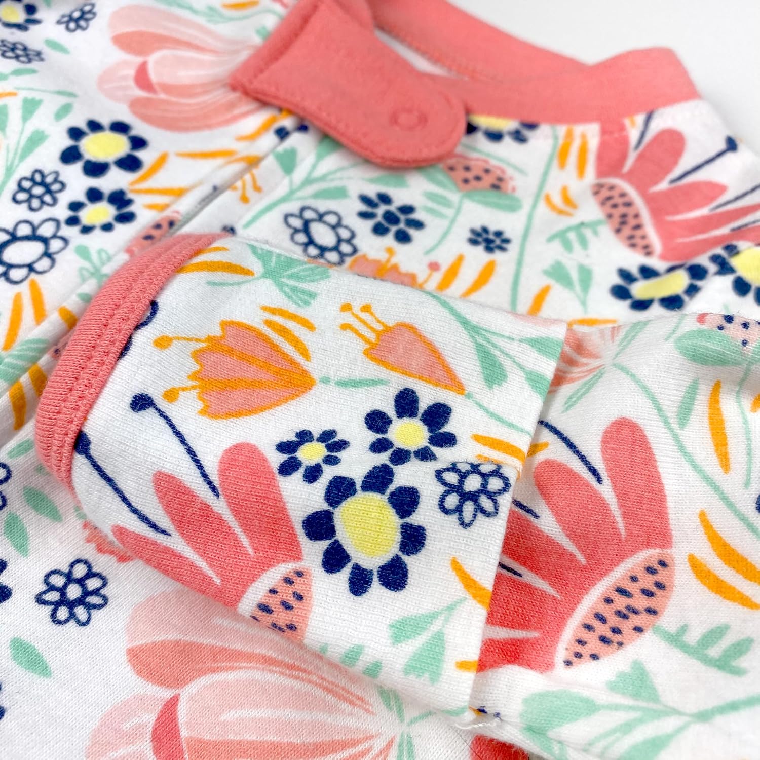 HonestBaby baby-girls Sleep & Play Footed One-piece Pajama Sleeper 100% Organic Cotton, Baby Girls - Image 4