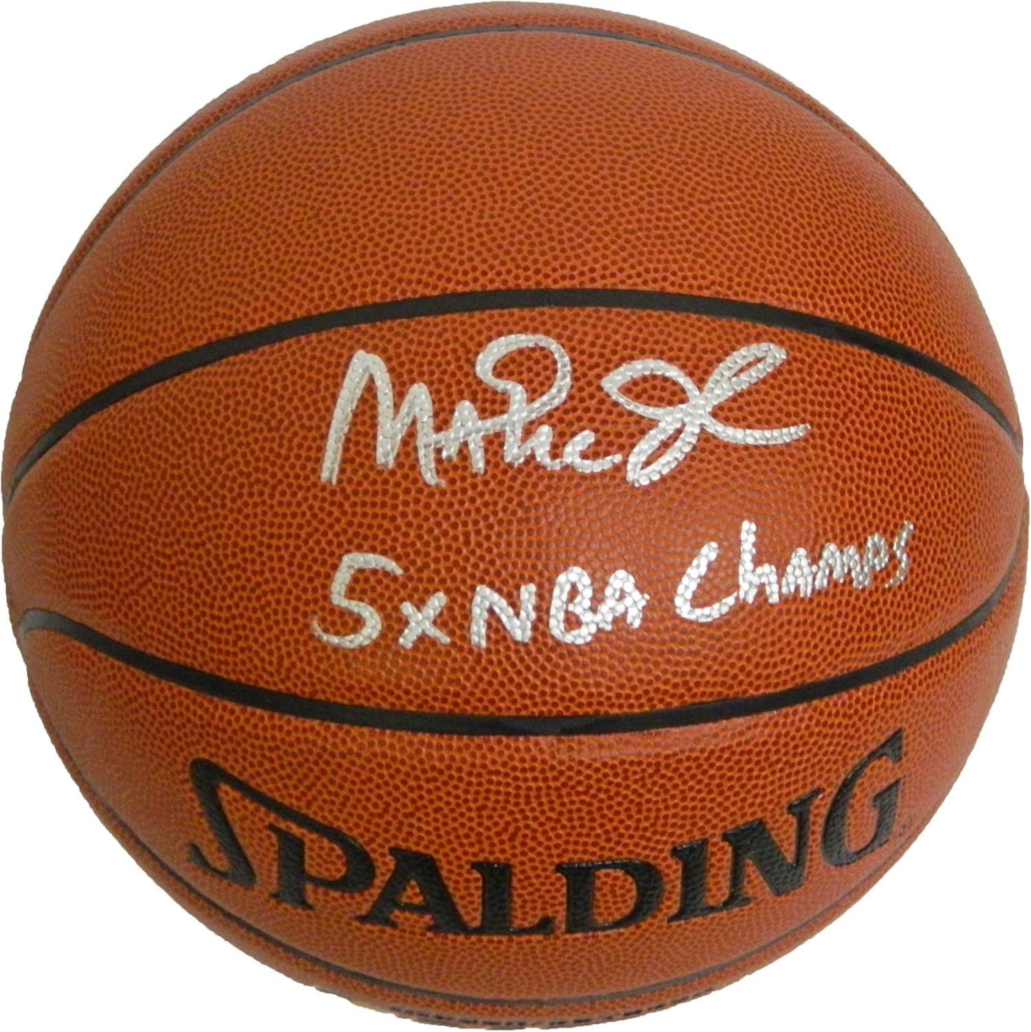Magic Johnson Autographed Basketball Spalding Indoor Outdoor w 5x