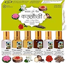 Parag Fragrances Natural & Premium Liquid Attar Gift Pack For Unisex (Kannauji 6 In 1) - Multiple